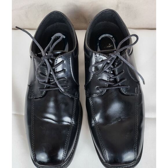 Nunn Bush Leather Oxford Dress Shoe Comfort Gel Men 8.5 M Lace Up Black - Picture 6 of 13
